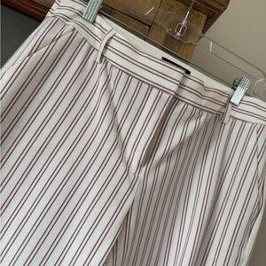 Express mauve striped Columnist ankle mid rise dress pants